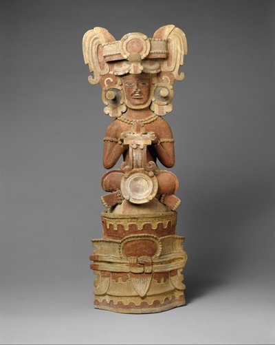 Incensario de rey sentado, siglo IV de Mayan